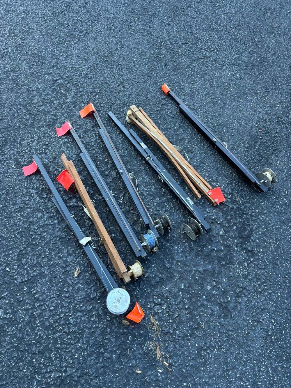 Riverside Mfg Co Vintage Ice Fishing Tip Ups Lot of 6